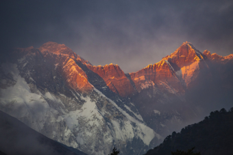 An evening view of Mt. Everest