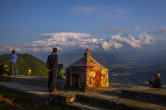 Viwe of Fish tail Mountain from Sarankot, Pokhara.