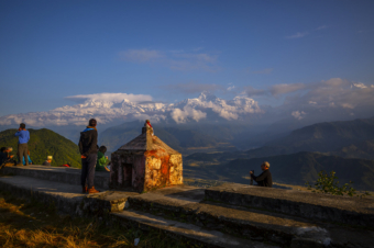 Viwe of Fish tail Mountain from Sarankot, Pokhara.