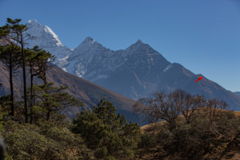 The Mt. Thmserku from Everest view hotel, Syangboche.