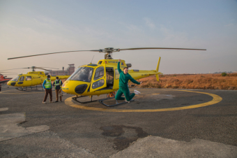 Last-minute warmup before takeoff to Himalaya.