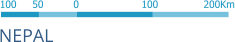 0 100200Km 50 100 NEPAL